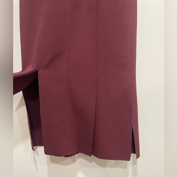 Size 0 Elizabeth & James Mireille Sleeveless Scoop-Neck Ponte Midi Dress, Wine - Picture 10 of 11